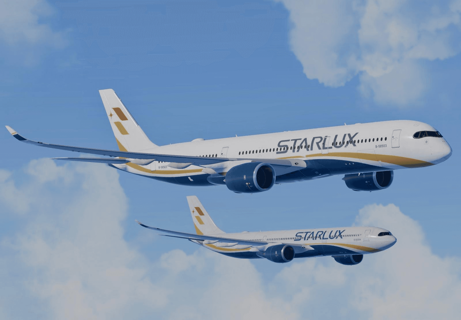 STARLUX Airbus A350 aircraft in flight