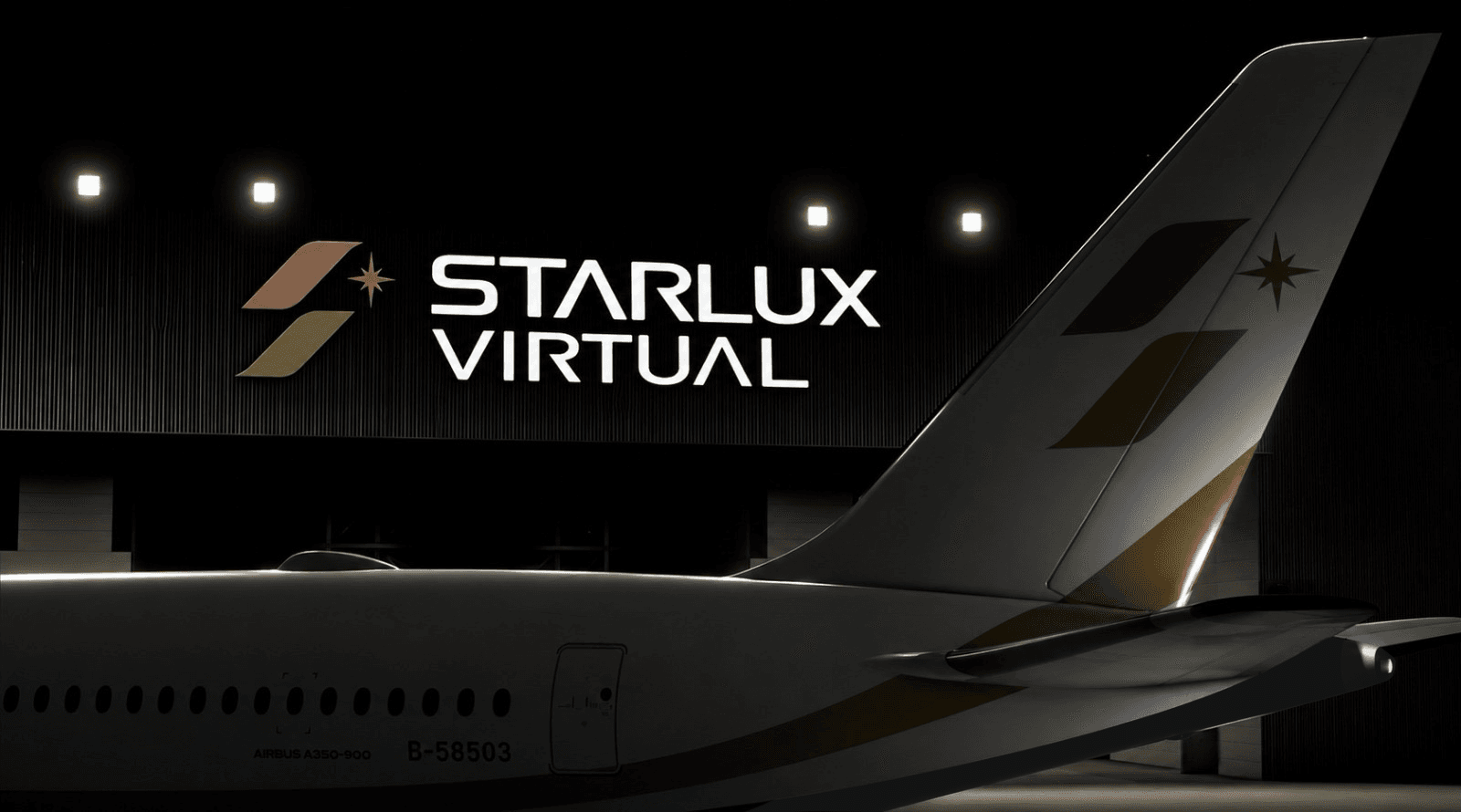 Starlux Virtual Airbus A350-900 (B-58503) at the hangar